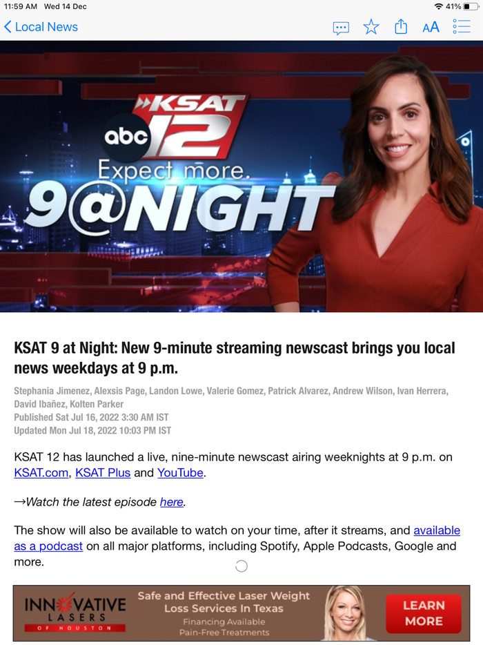 KSAT 12 News
