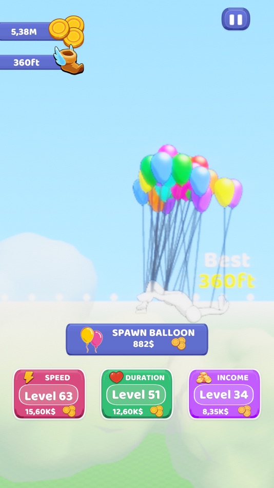 #6. Balloon Clicker (iOS) Podle: Dumbbell Games Yazilim Anonim Sirketi