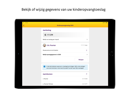 Toeslagen iPad app afbeelding 5