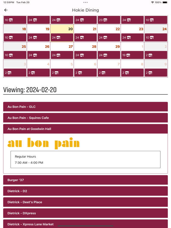 Screenshot #5 pour Hokie Dining