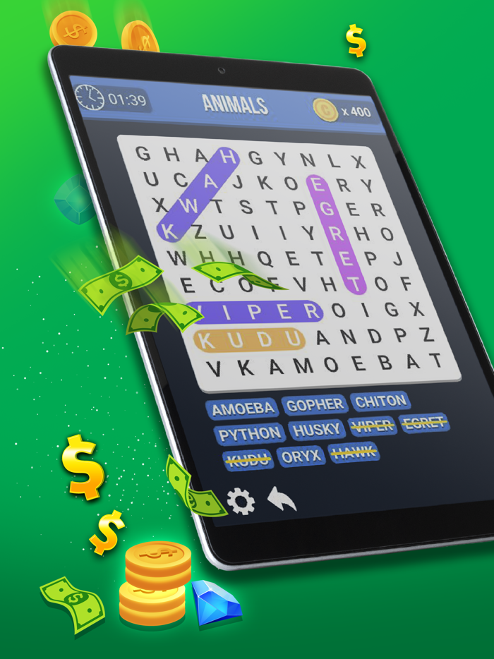 Word Search Cash Money Games