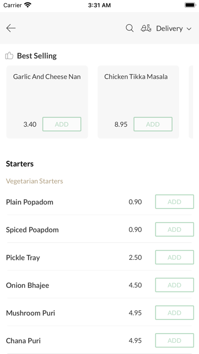 Spice Restaurant. Screenshot