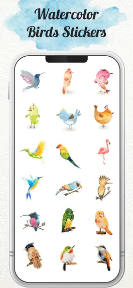 Game screenshot Watercolor Cute Birds Stickers apk