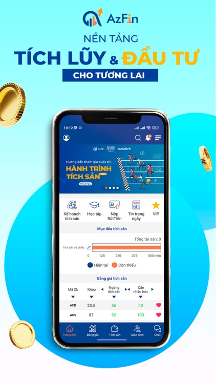 AzFin - Tích sản cổ phiếu