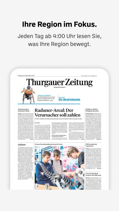 Thurgauer Zeitung E-Paper Screenshot