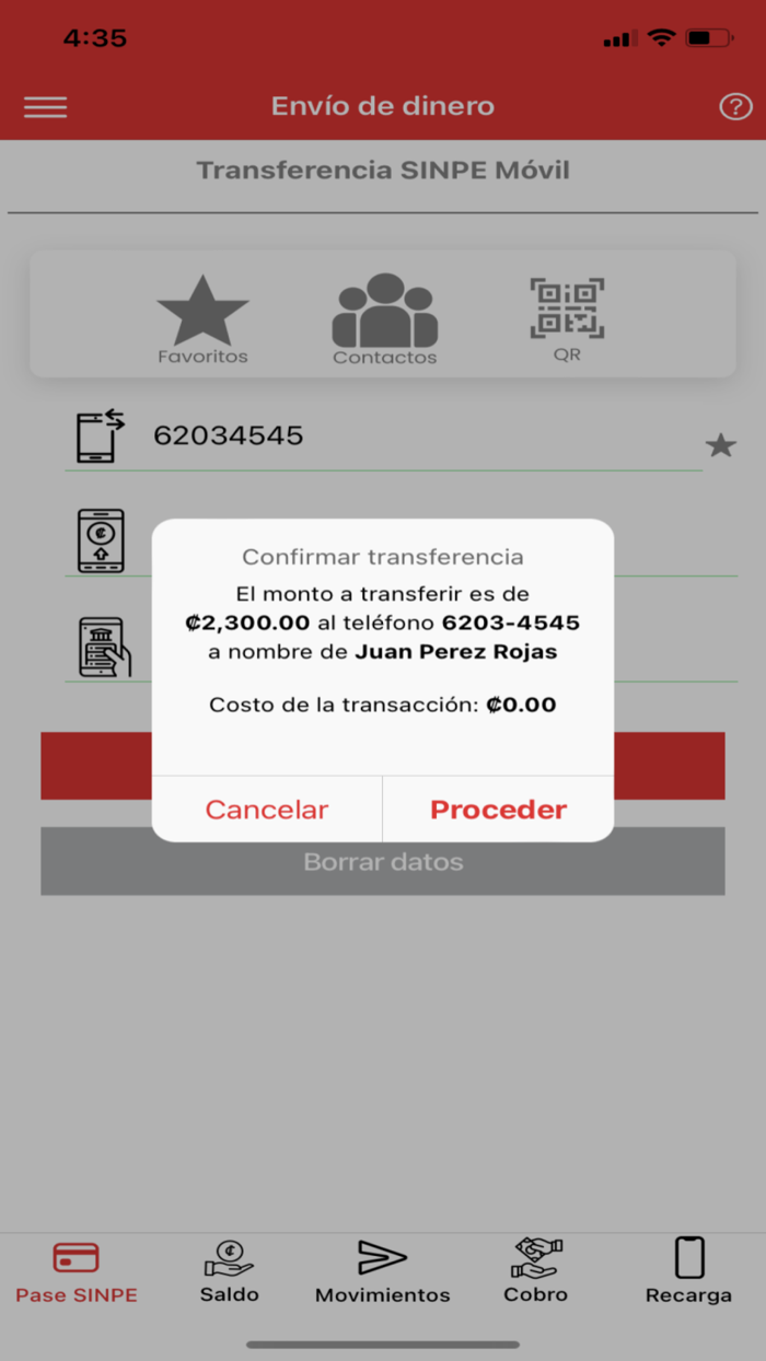 Davivienda SINPE Móvil Línea