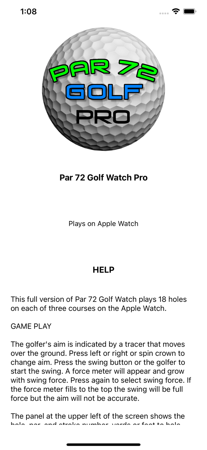 Par 72 Golf Watch Pro