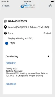 westeast cargo tracking iphone screenshot 3