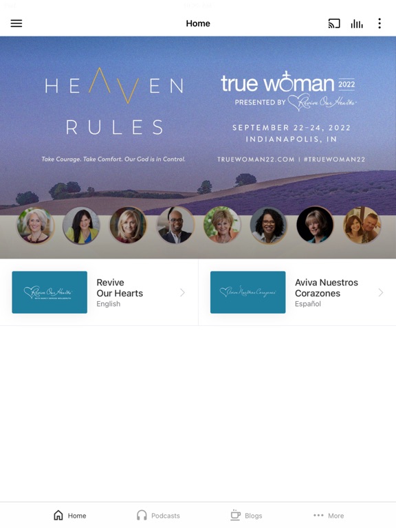 Revive Our Hearts iPad screenshot 1 - Education app