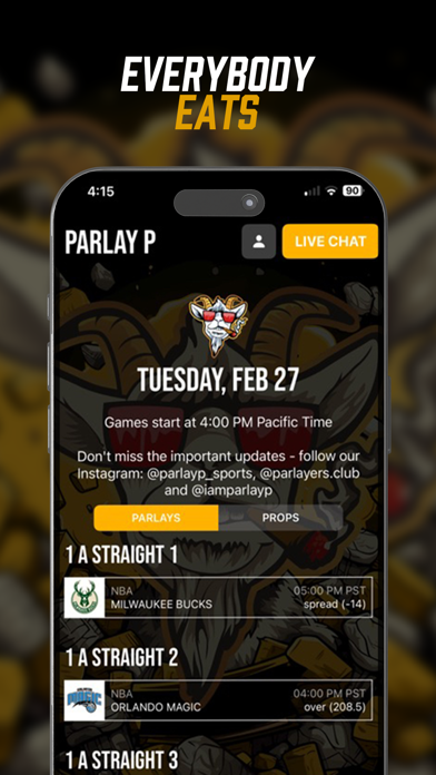 Parlay P Sports Newsletter Screenshot