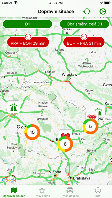Screenshot #1 pour Dopravní situace
