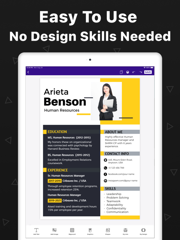 Resume Templates, CV Maker iPad screenshot 10 - Business app
