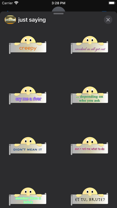 Just Saying Stickers Screenshot