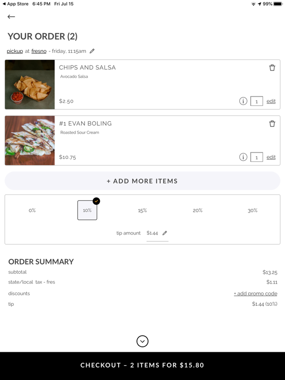 Quesadilla Gorilla iPad screenshot 4 - Food & Drink app