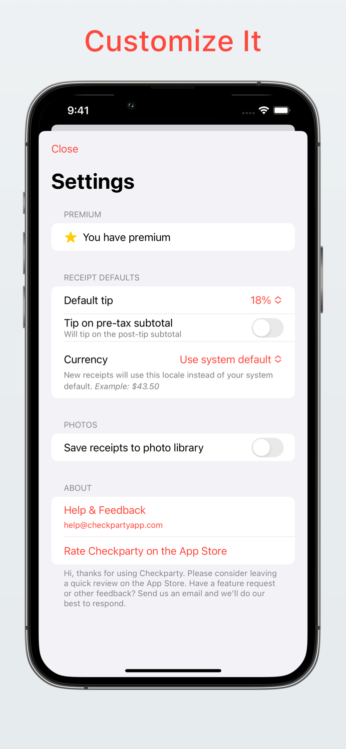Split the Bill with Checkparty