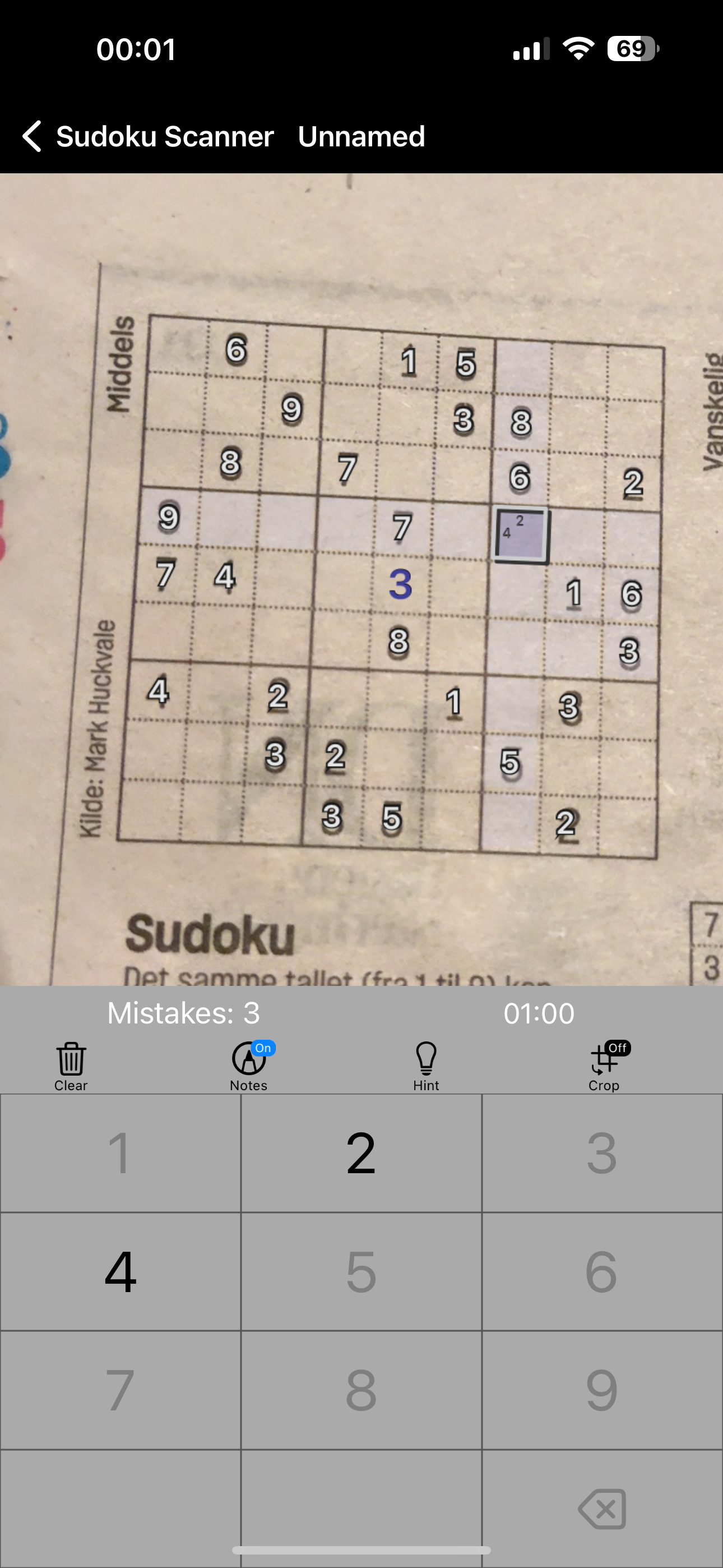 Sudoku Scanner and Solver