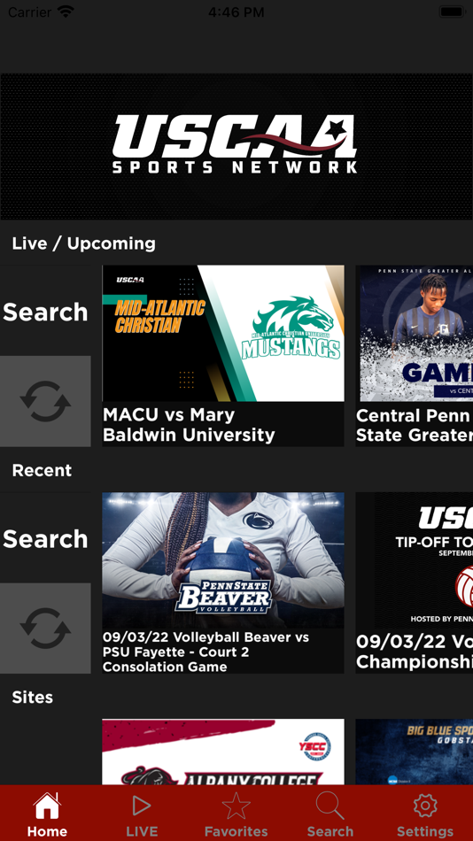 USCAA Sports Network - 4.0.11 - (iOS)