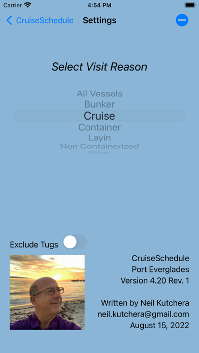 CruiseSchedule Port Everglades Screenshot