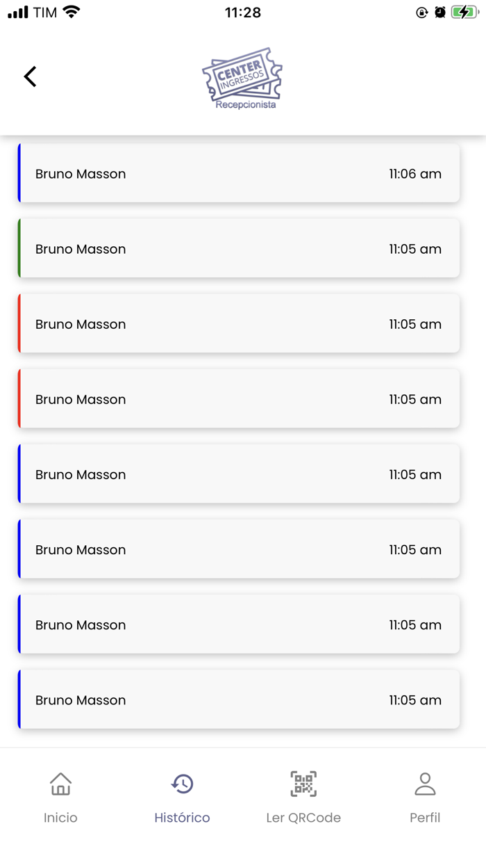 Center Ingressos Recepcionista