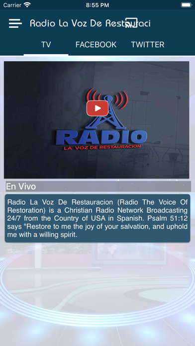 Radio La Voz De Restauracion Screenshot