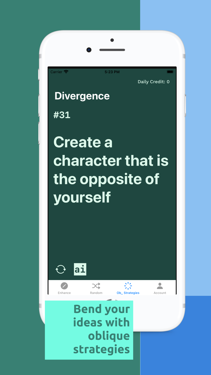 Oblique Strategies with AI