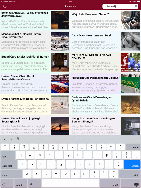 Tanya Ustadz iPad screenshot 5 - Reference app