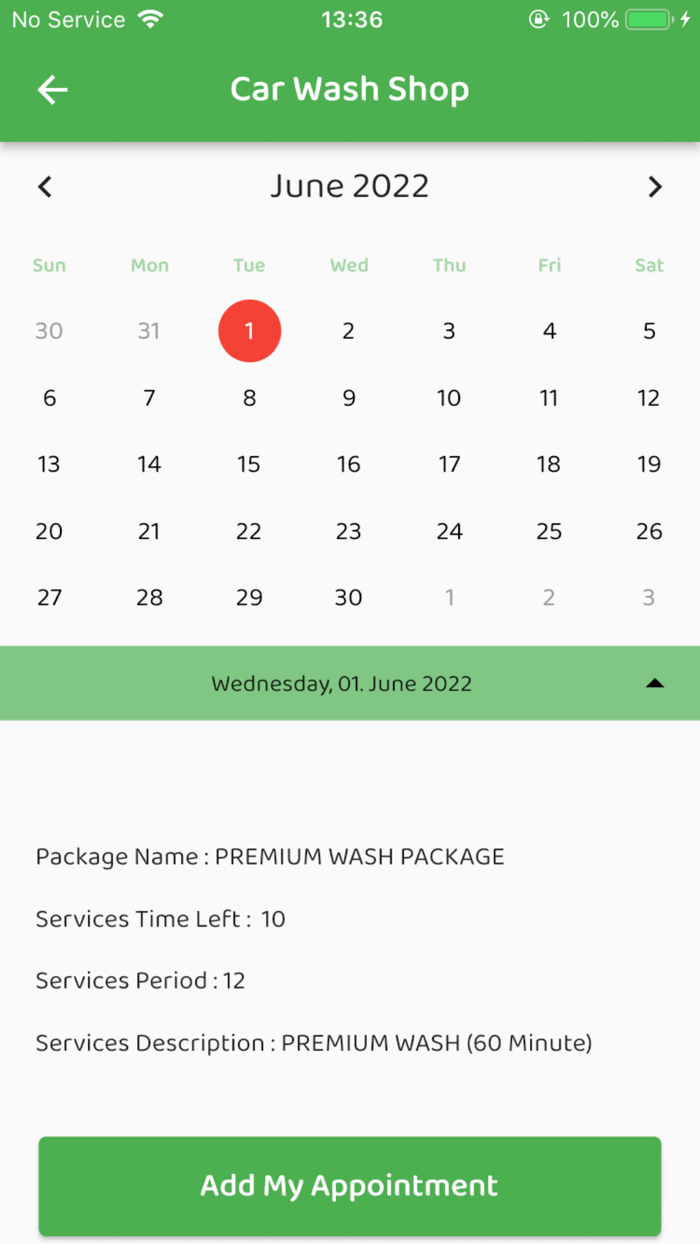 EvoClean Booking App