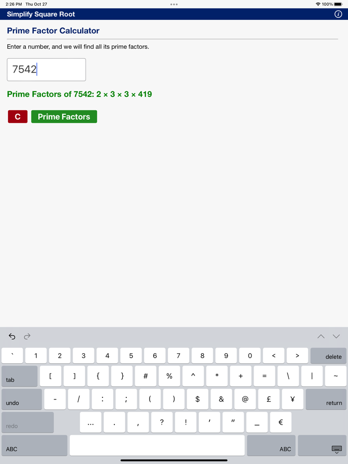 Simplify Square Root