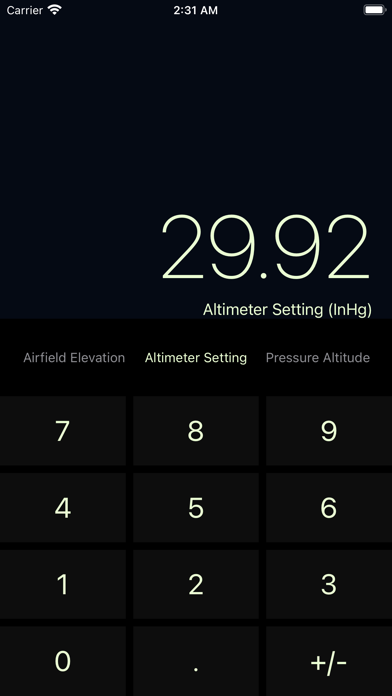 Pressure Altitude Screenshot