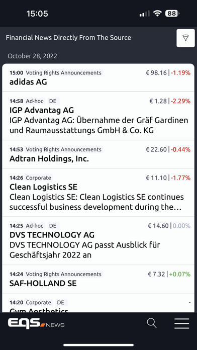 EQS News (DGAP) Screenshot