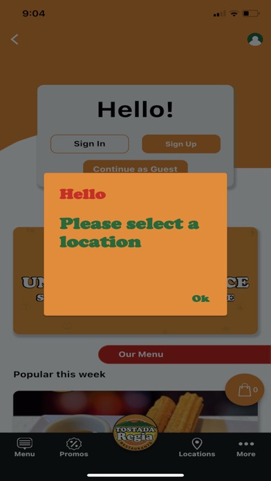 Tostada Regia Restaurants Screenshot