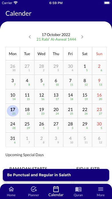 Unity Islamic Diary Screenshot