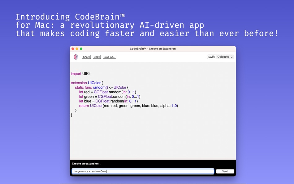 #1. CodeBrain™ - AI for Swift (macOS) 作者: David Dixon
