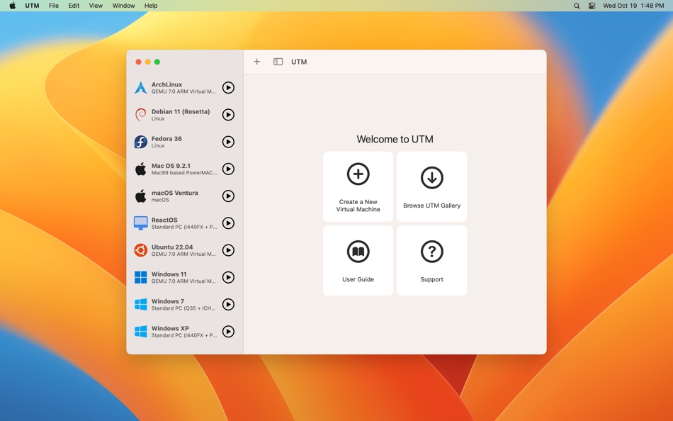#6. UTM Virtual Machines (macOS) 게시자: Turing Software, LLC