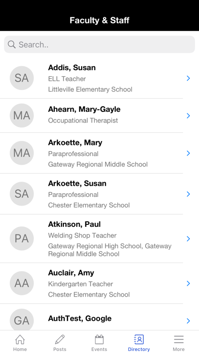 Gateway Regional School Dist. Screenshot