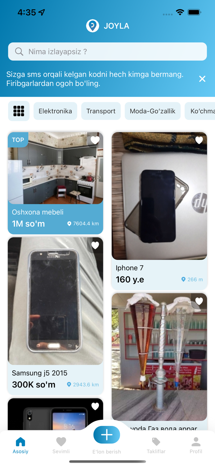 Joyla - Mahalliy E’lonlar