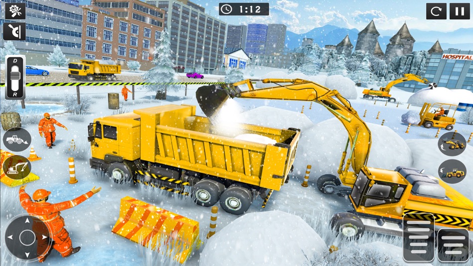 #1. Snow Excavator Crane Simulator (iOS) Podle: Muhammad Salman