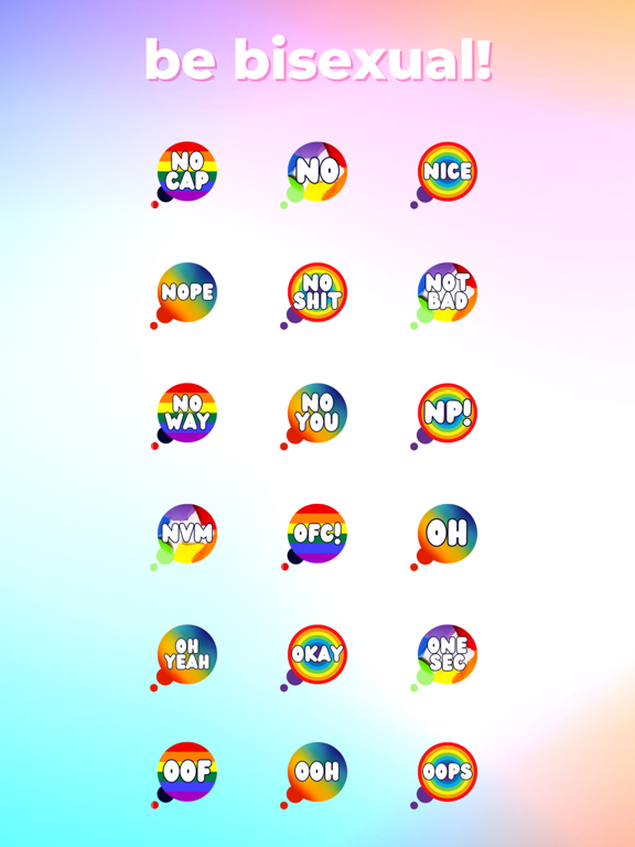 Very Necessary LGBTQ Reactions iPad screenshot 6 - Stickers app