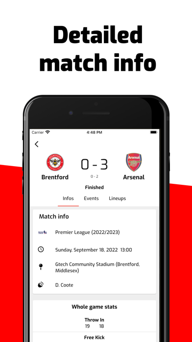 Foot Live Score Screenshot