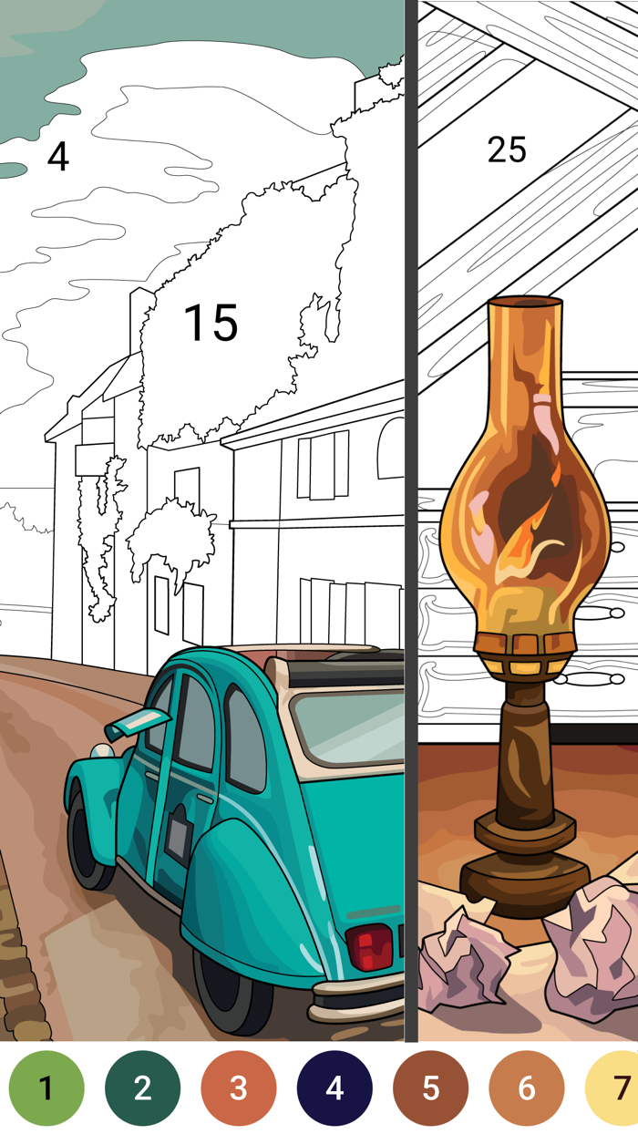 Happy Canvas Color by Number