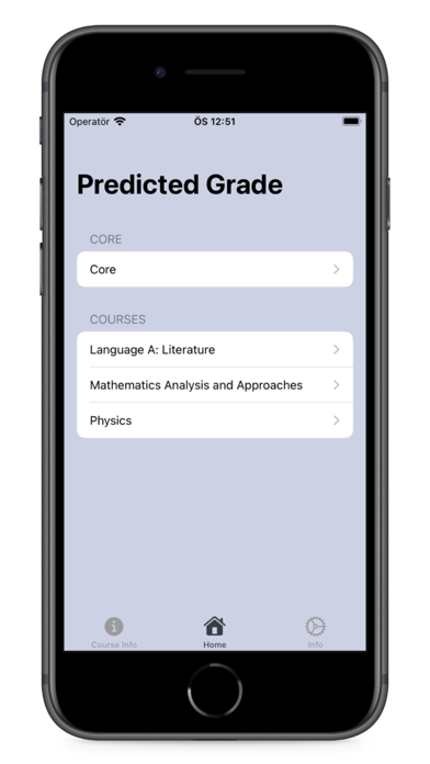 Predicted Grade Screenshot