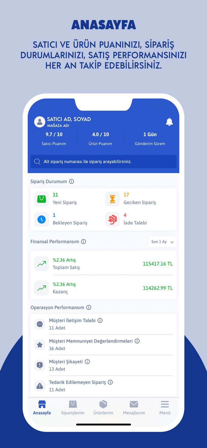 Çiçeksepeti Satıcı Paneli