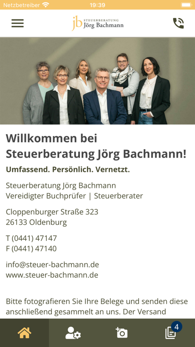 Screenshot #1 pour Steuerberatung Jörg Bachmann