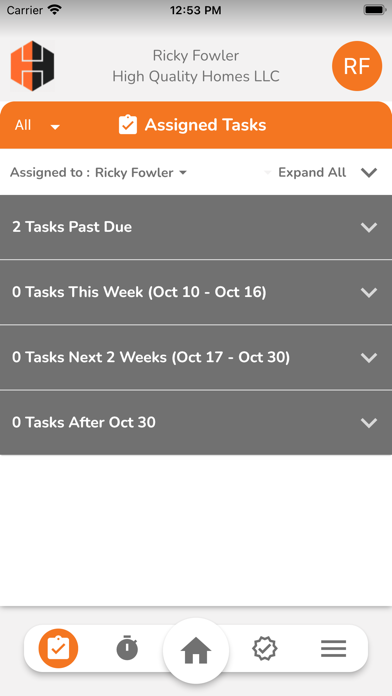 BuilderGM Time & Tasks Screenshot