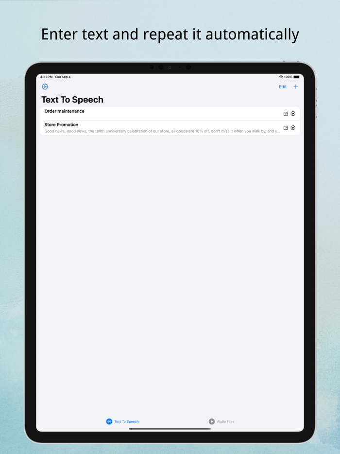 Loudspeaker - Auto reading