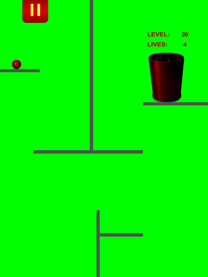 Crazy Red Ball and Walls