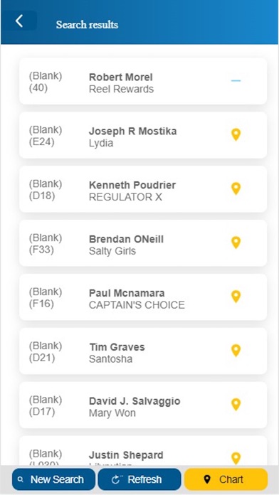Online Mooring Search Screenshot