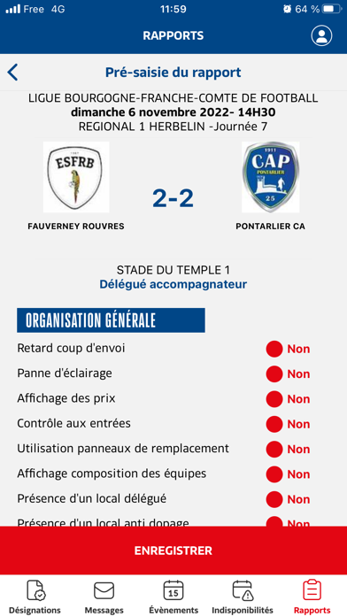 Officiels Screenshot