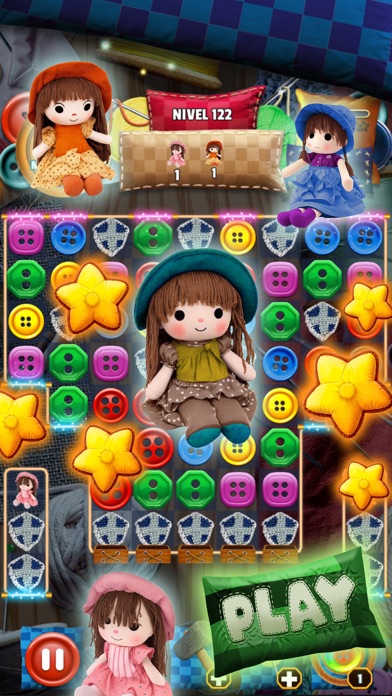 Button Eyed Rag Doll Match 3 Screenshot