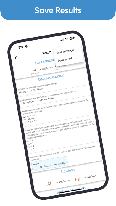 Chemical Equation Balancer App Screenshot